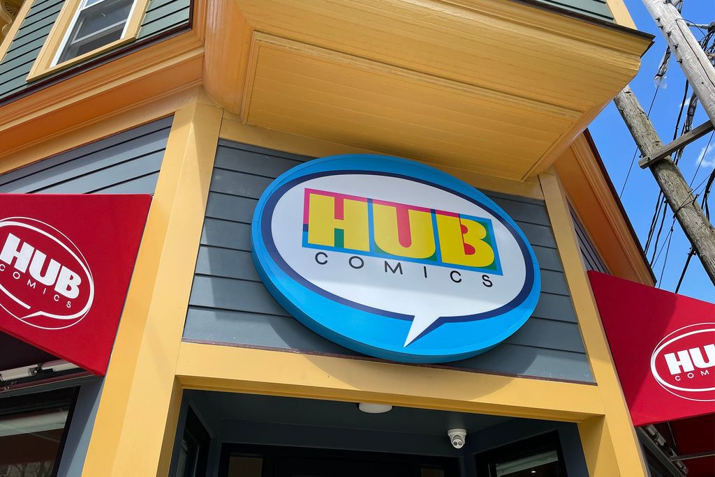 Hub Comics storefront in Union Square