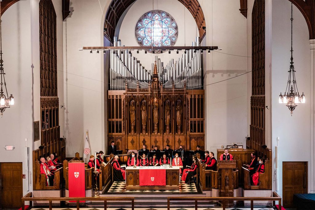 2022 BU Baccalaureate Service at Marsh Chapel on May 22, 2022. Photo by Natasha Moustache