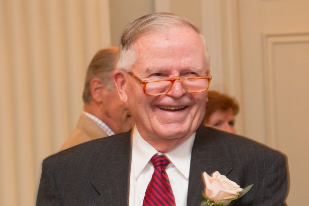 A photo of Frederick S. Pardee, in a suit with a large smile on his face. He passed away in June 2022.