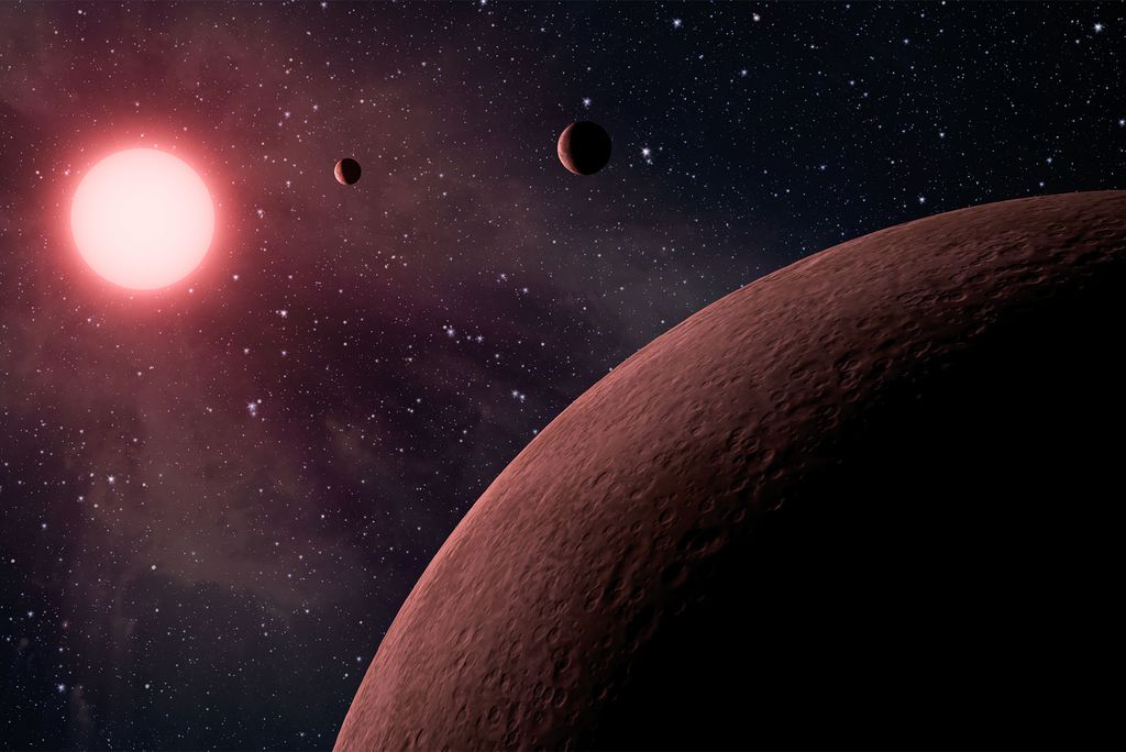 an artists' rendering of a brown dwarf star, shown glowing brightly in space