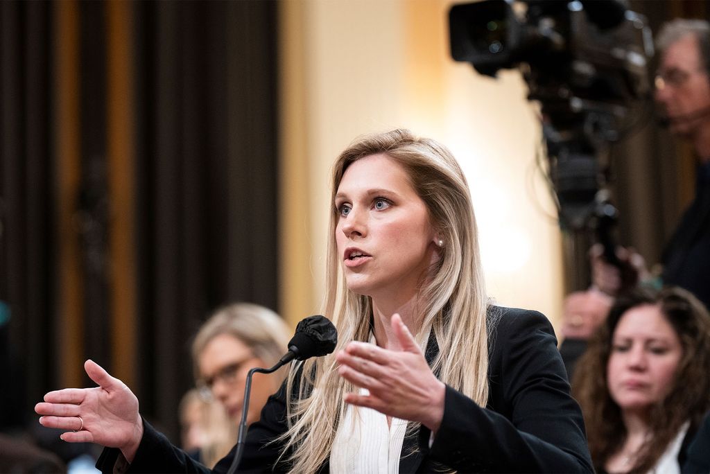 Capitol Police Officer Caroline Edwards described her serious injuries from the insurrection at June’s lead-off public hearing by the Jan. 6 committee. Photo by Bill Clark/CQ Roll Call via AP Images