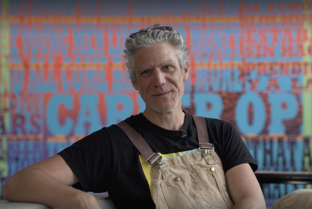 Wardwell says he jumped at the chance to make a large-scale work in the renovated industrial space in East Boston. Photo by Chris Cardoza, courtesy of the ICA