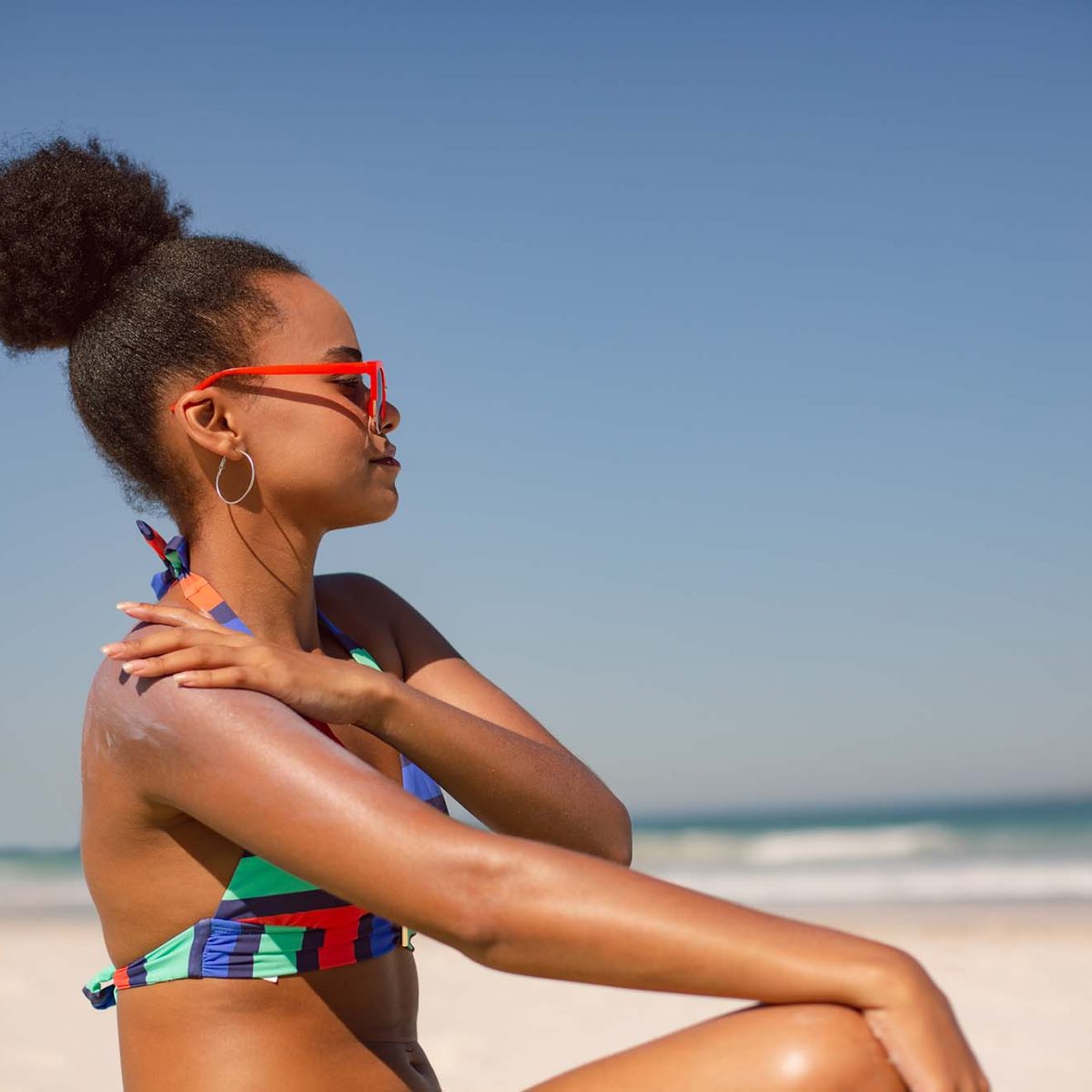 black girl beach voyeur