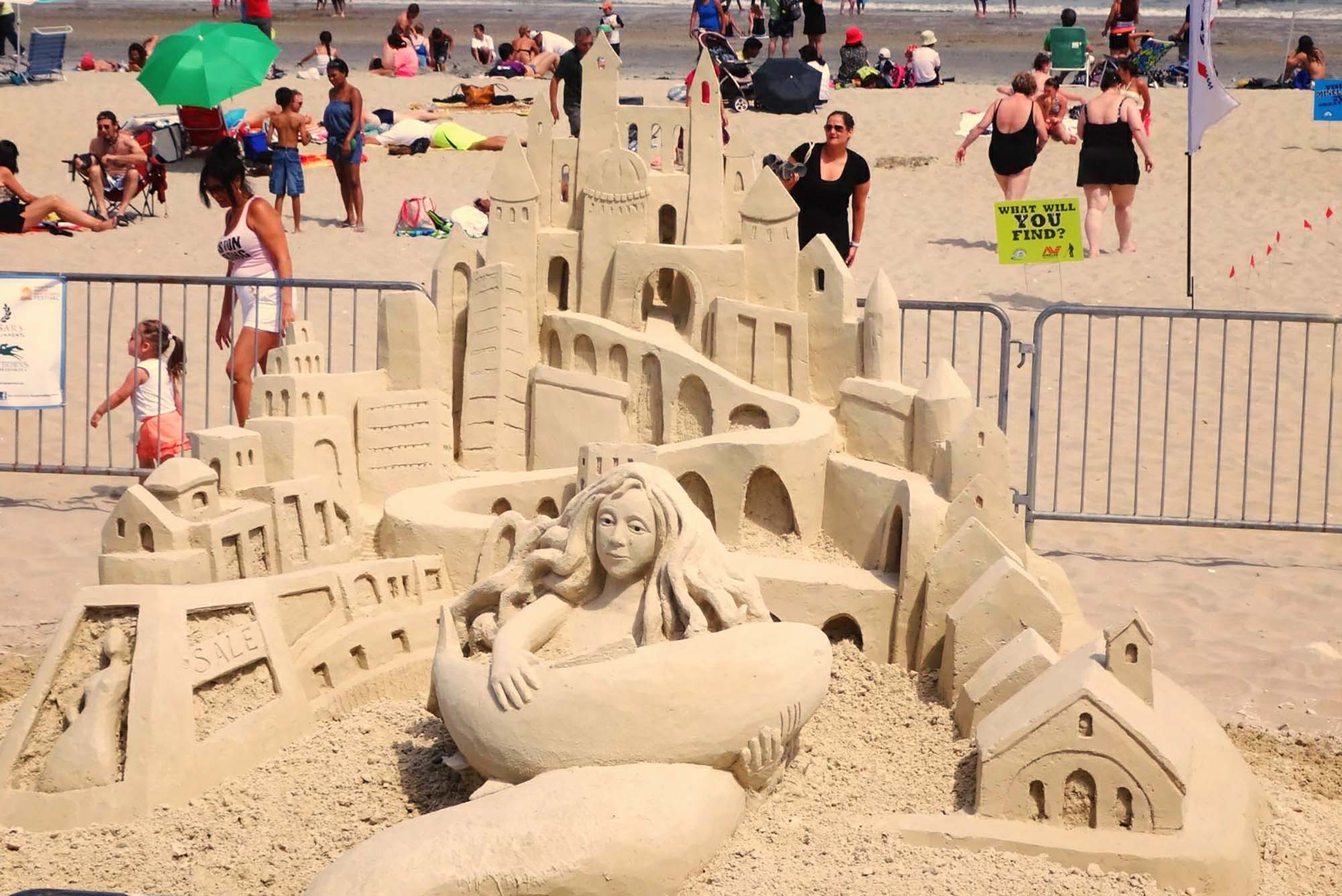 Sand sculpture in revere beach