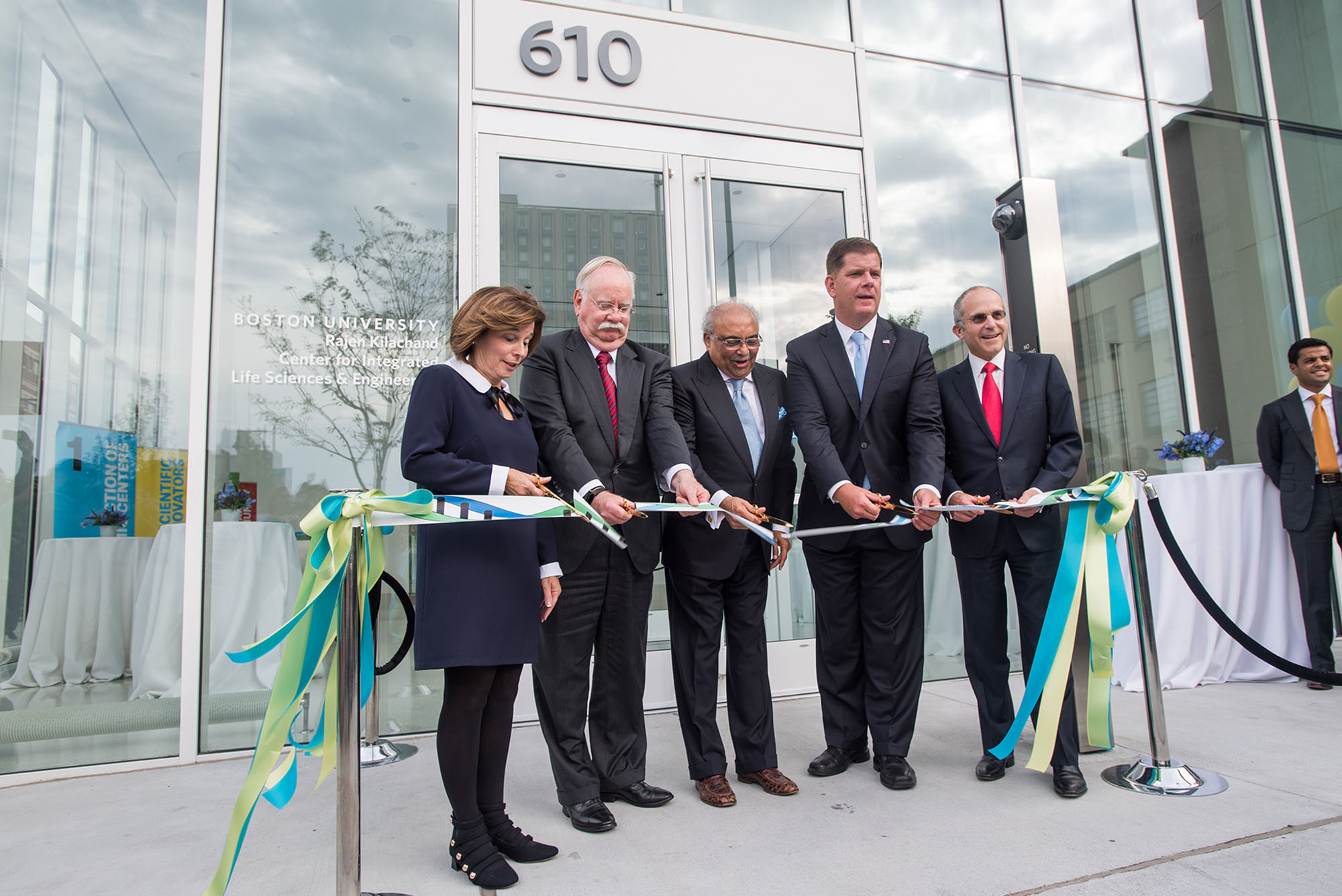 Ribbon cutting event for the Kilachand Center for Integrated Life Sciences and Engineering September 14, 2017. Photo by Cydney Scott for Boston University Photography