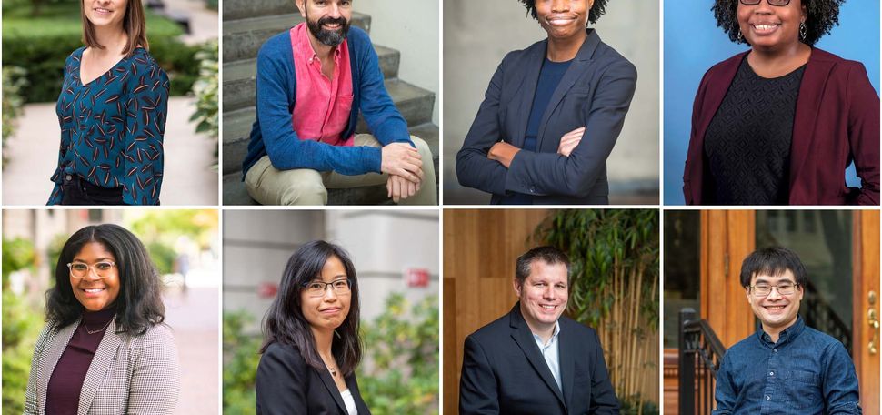 Collage of BU’s new Career Development Professors from left to right, top to bottom: Heidi Meyer, Jean-Pierre Roussarie, Ngozi Okidegbe, Erica Pratt, Christine Slaughter, Heidi Meyer, Tesary Lin, Daniel Dempsey, and Rui Hua. Photos by Cydney Scott and Jackie Ricciardi