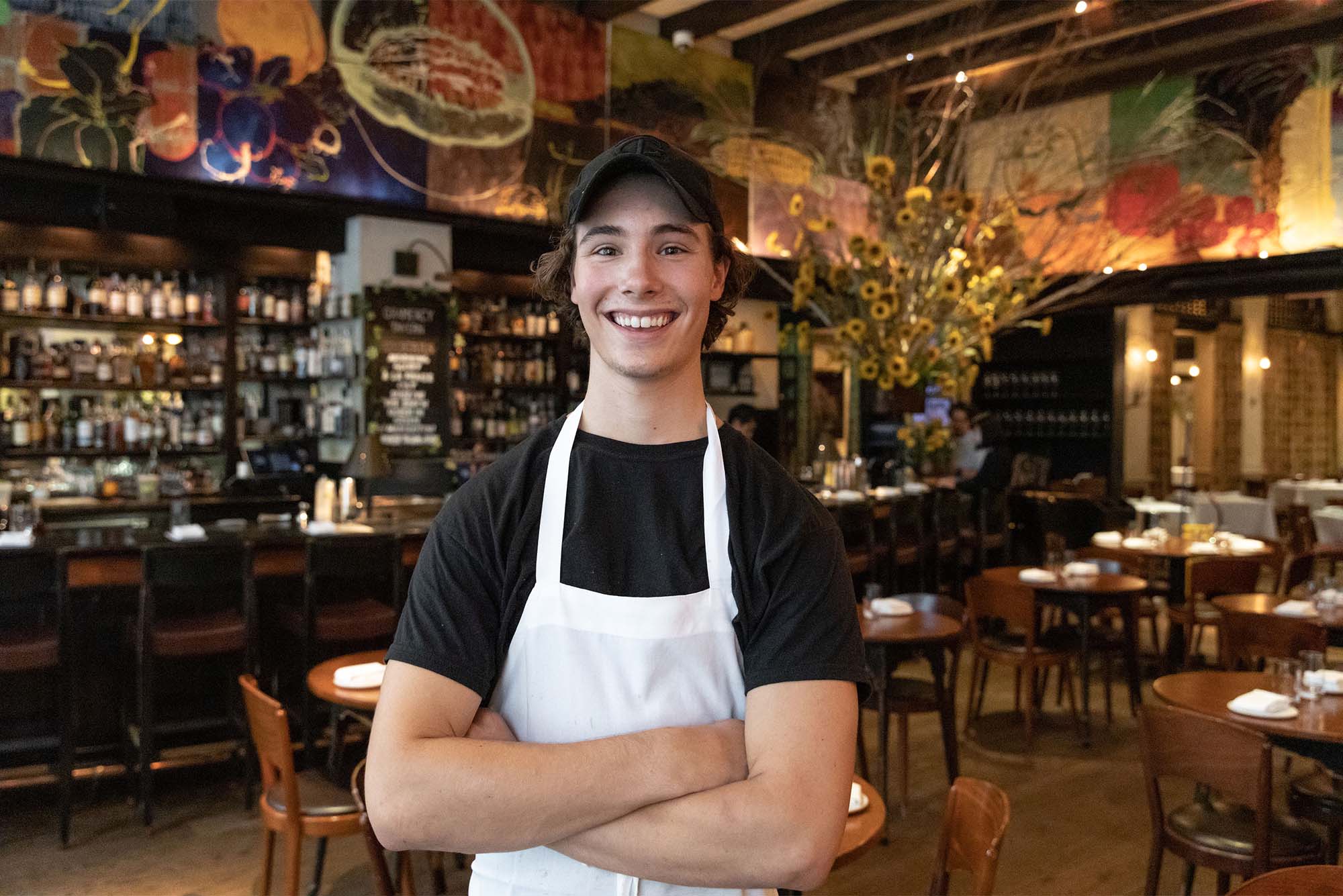 James Kaz standing in Gramercy Tavern, where he spent months learning the art of fine dining. Photo courtesy of Michelle Giang