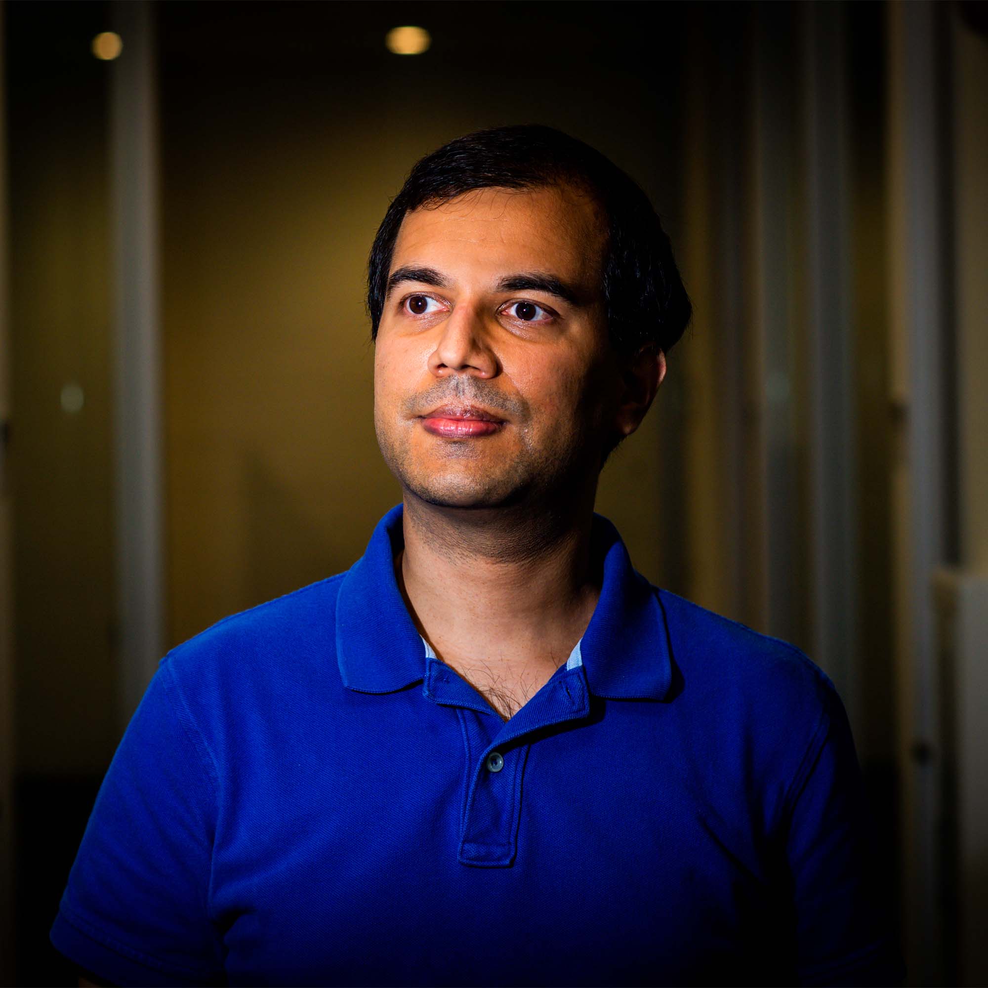 Mayank Varia, associate professor in the Faculty of Computing & Data Sciences, directs its Hub for Civic Tech Impact.  Photo by Jackie Ricciardi