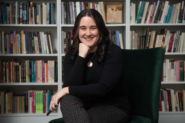 2/9/23 -- Boston, Massachusetts Katy Coduto (COM assistant professor of media science) studies dating apps for why people sext. Photo by Cydney Scott for Boston University Photography