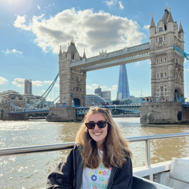 Photo: Sophia Kysela (COM’24) in London