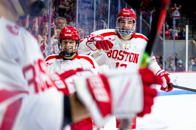 Men's White Boston University Hockey Jersey