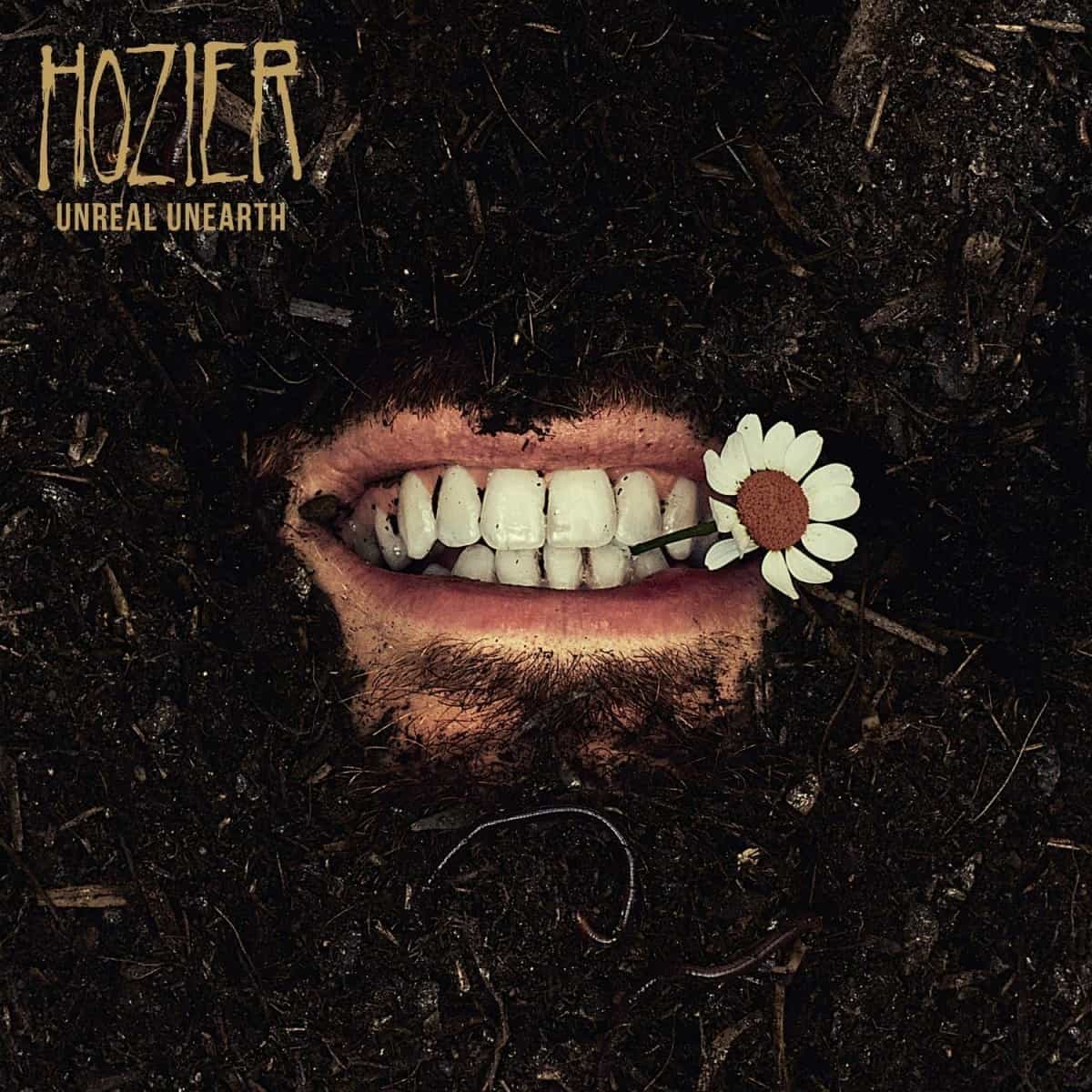 Photo: A music album with a mouth baring teeth, clenching a flower. Dirt covers all areas to make it look like the mouth is coming out of the ground.