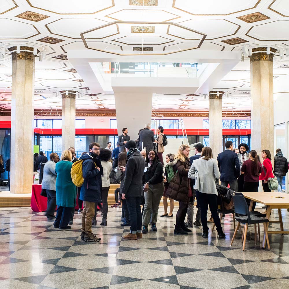 An opening reception at the new Howard Thurman Center at 808 Commonwealth Avenue