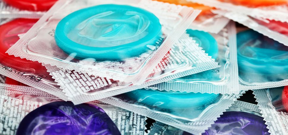 Photo: A stock photo of a collection of colorful condoms