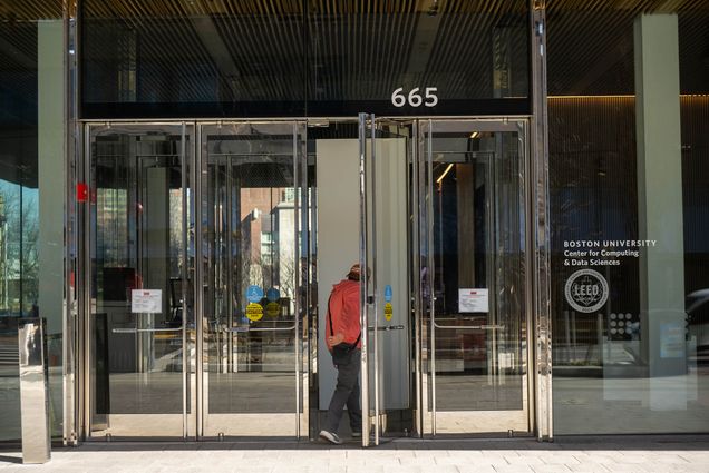 Photo: The entrance to the Center for Data Science.