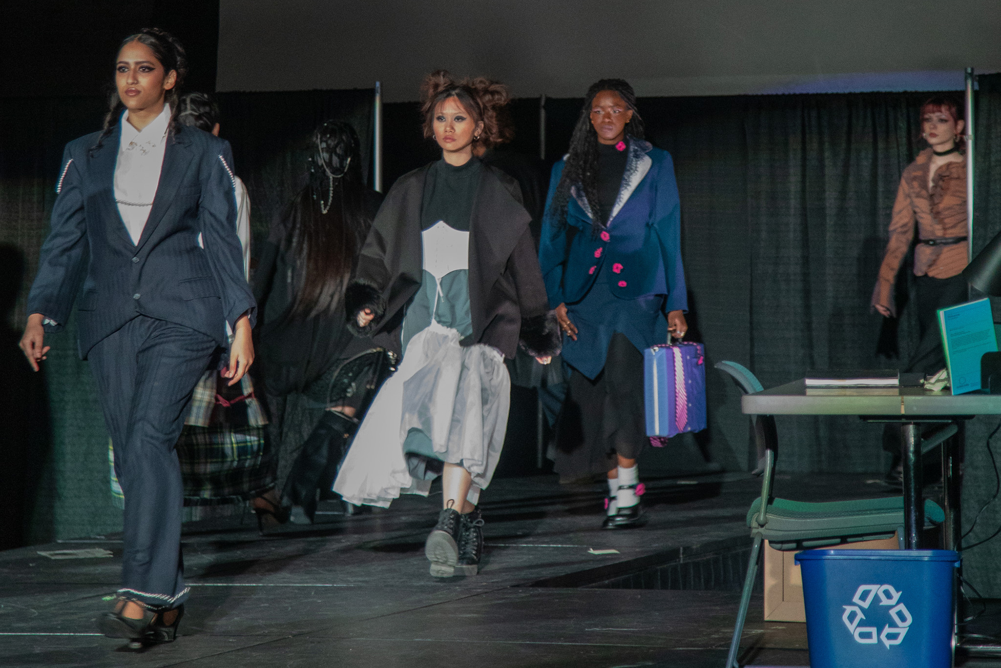 Photo: A picture of students walking a runway in eccentric clothing