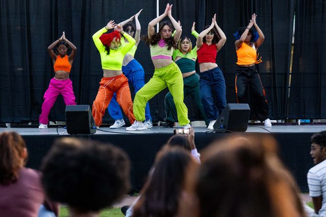 Photo: BU’s miXx K-Pop Cover Dance Crew perform in the talent show during the Student Activities Office (SAO) Spring Send Off! May 3 on BU Beach. Terriers celebrated their hard work and bid farewell to another successful year with BU’s inaugural Spring Send Off on Friday, May 3, 2024! Students got to enjoy a flower bouquet-making station, a bounce house, mechanical bull, and an assortment of lawn games, in addition to a variety of food trucks and the talent show. Photo by Cydney Scott for Boston University Photography