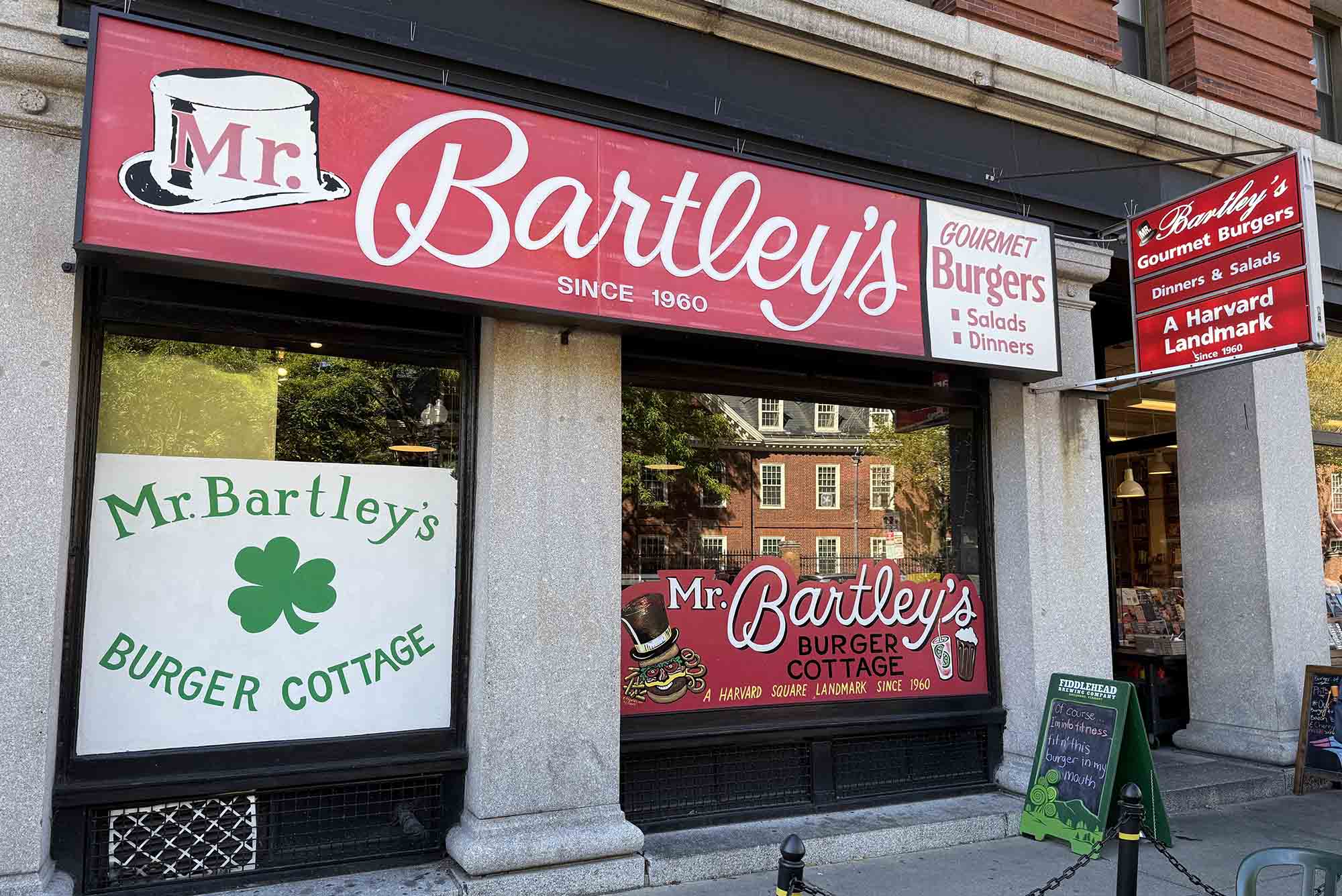 Photo: The storefront for Mr. Bartley's Burger Cottage, a quaint burger place.