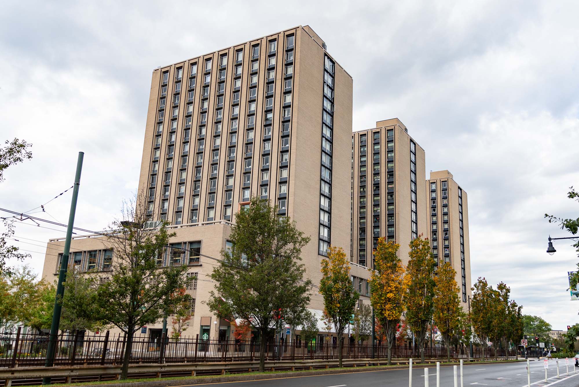 Photo: Exterior of 3 high rise dormitories in Boston MA on Boston University's campus