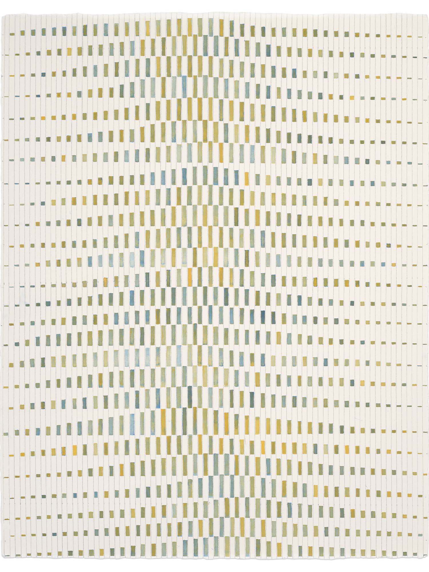 Untitled (March 8, 2023), watercolor and pencil on paper, 20” x 16”. From the collection of James A. Garfield of San Francisco
