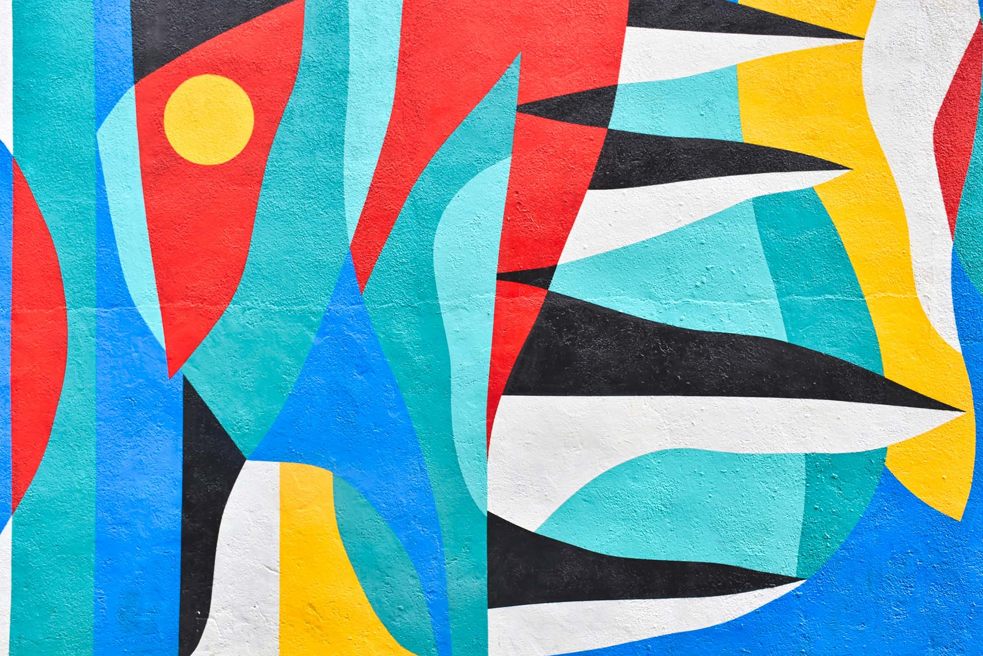 Photo: Colorful abstract mural