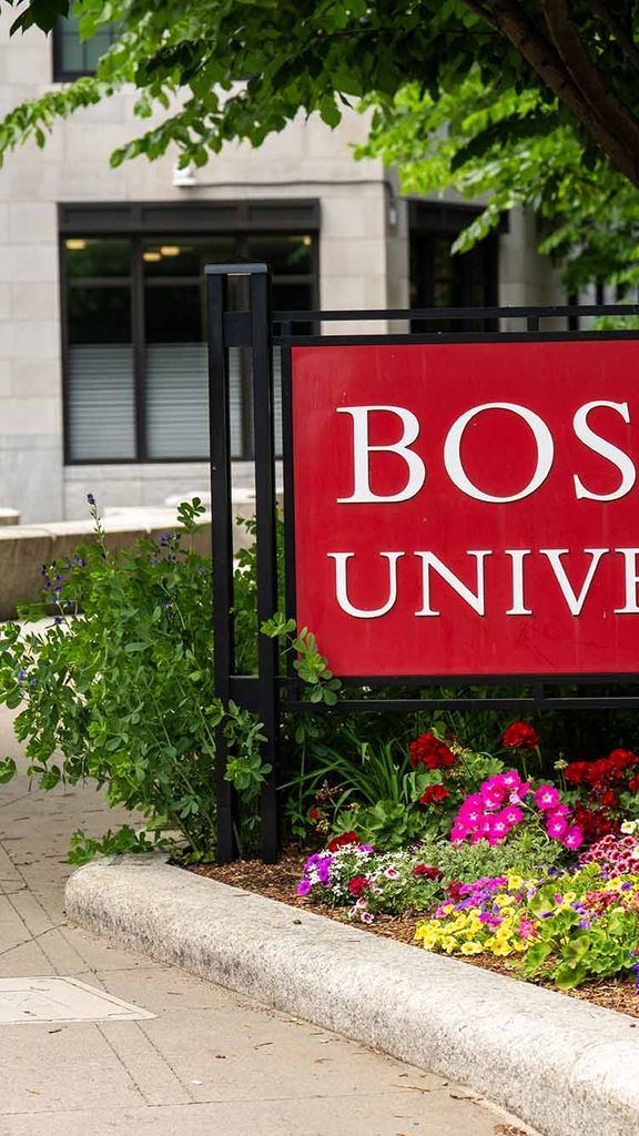 Photo: Large sign reading "Boston University"