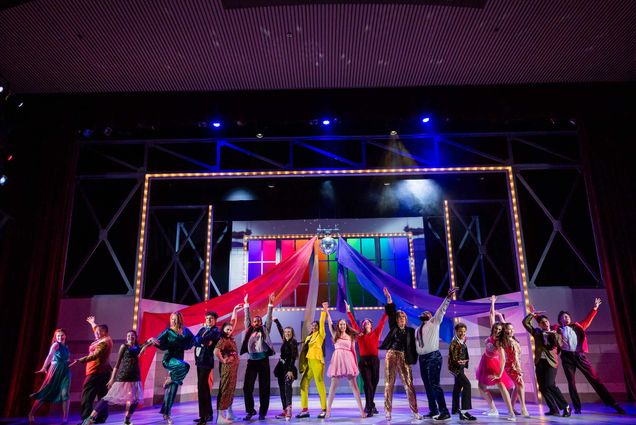 Photo: The cast of "The Prom" at Wheelock Family Theatre taking a bow