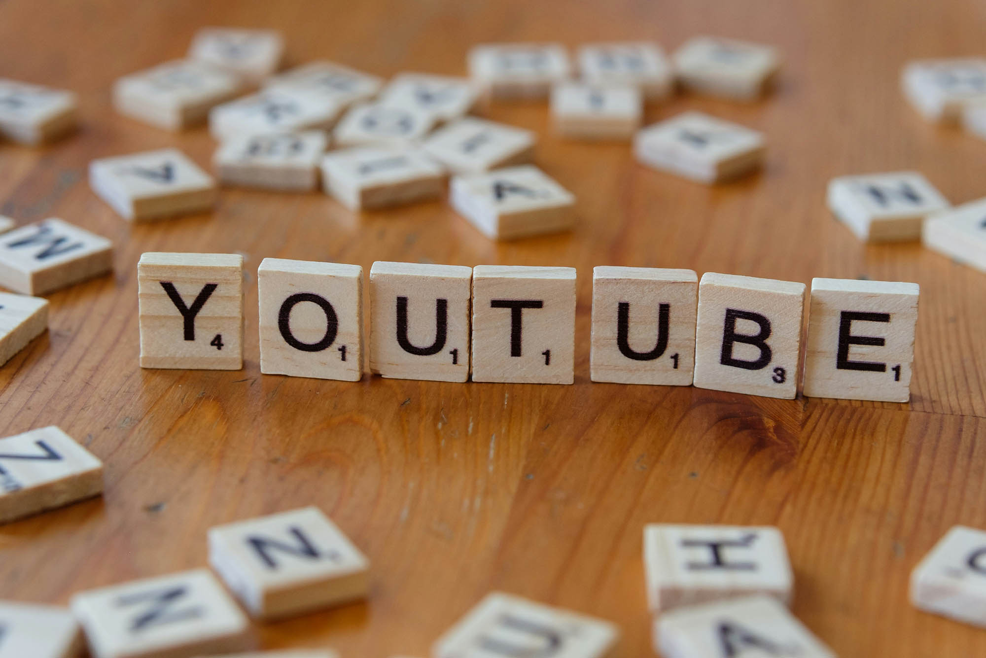 Photo: A stock image of scrabble pieces that spell out YOUTUBE