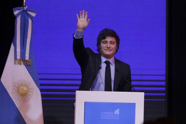 Photo: Expo EFI, speaking is president Javier Milei (GDA via AP Images)