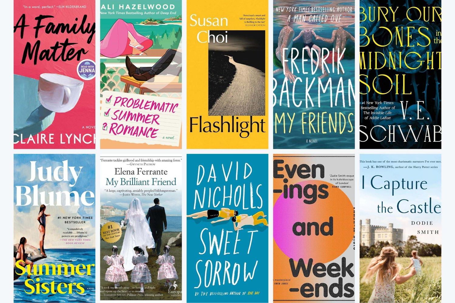 Photo: A composite image of 10 summer beach reads