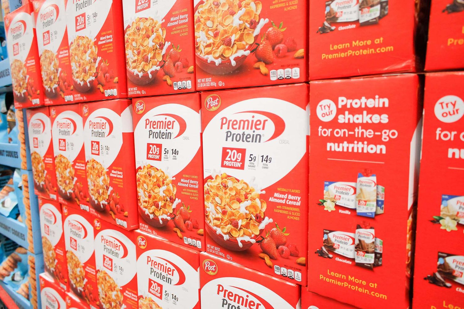 Photo: Boxes of Premier Protein cereal in a Los Angeles supermarket
