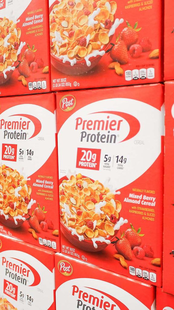 Photo: Boxes of Premier Protein cereal in a Los Angeles supermarket