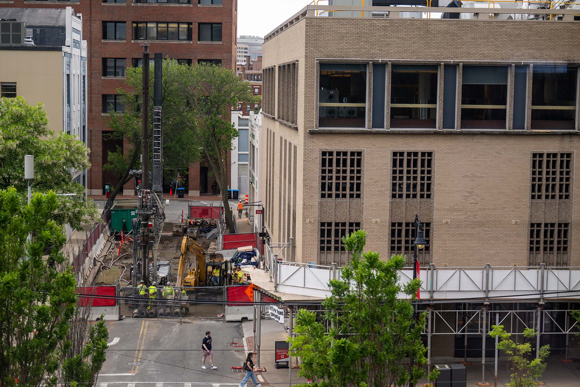Photo: Construction at Warren Towers on Boston University's campus