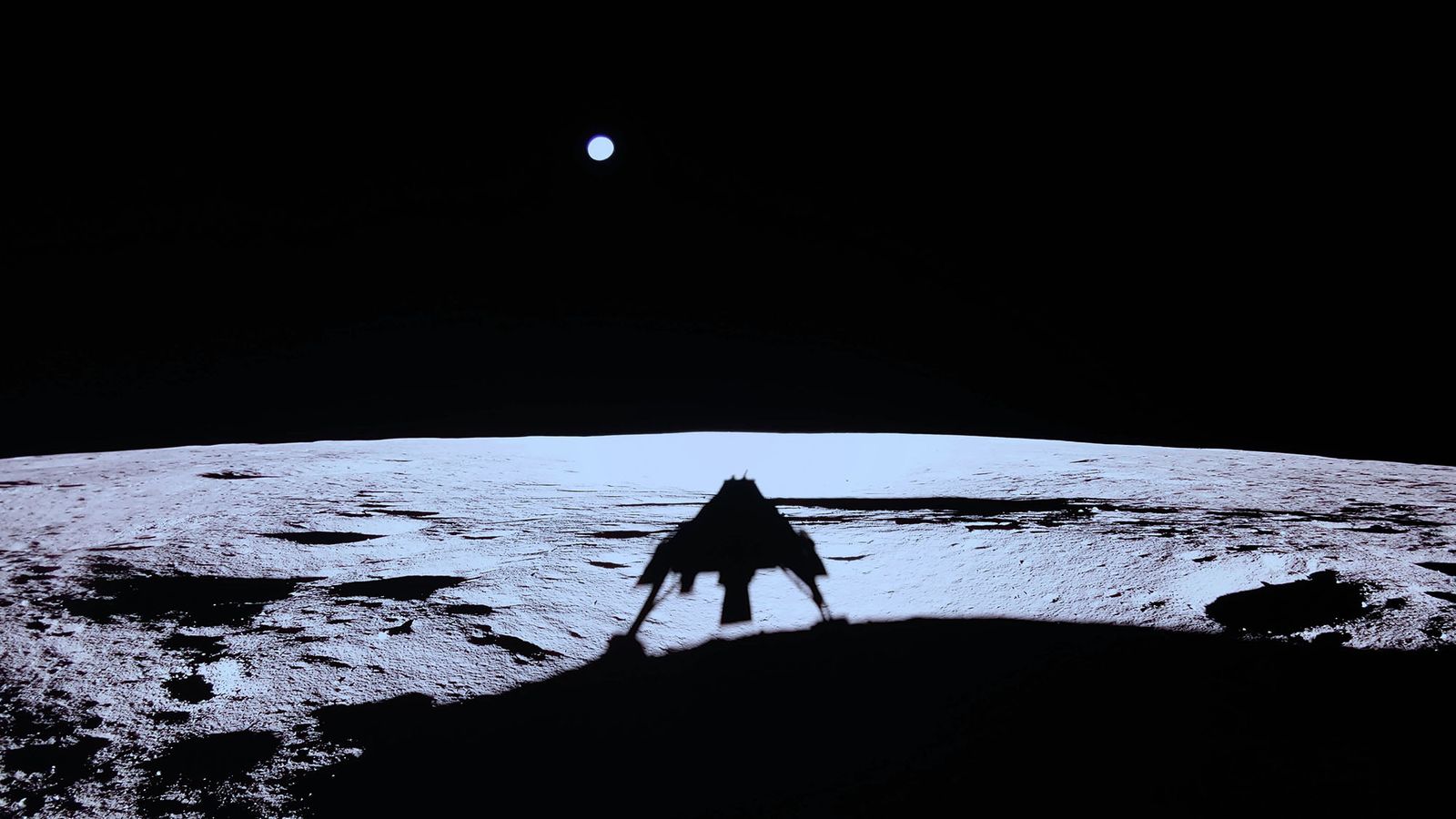 Photo: The LEXI moon lander on the moon.