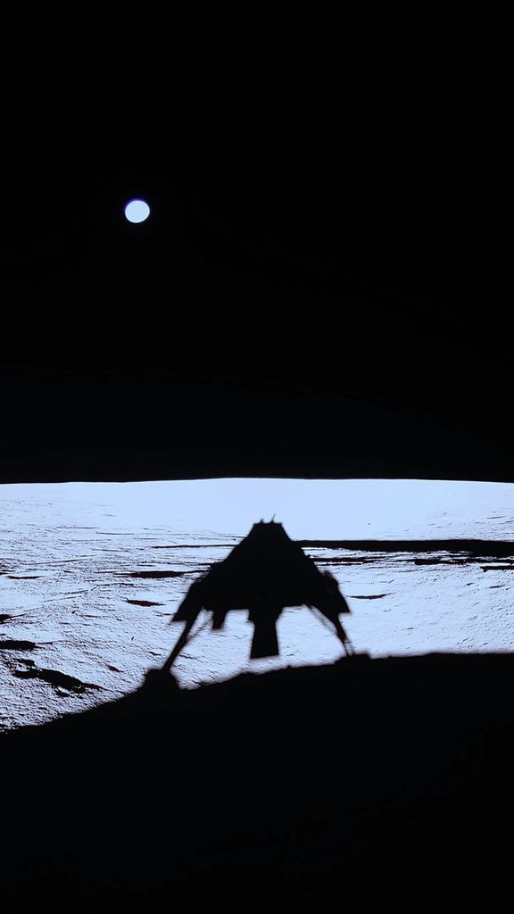 Photo: The LEXI moon lander on the moon.