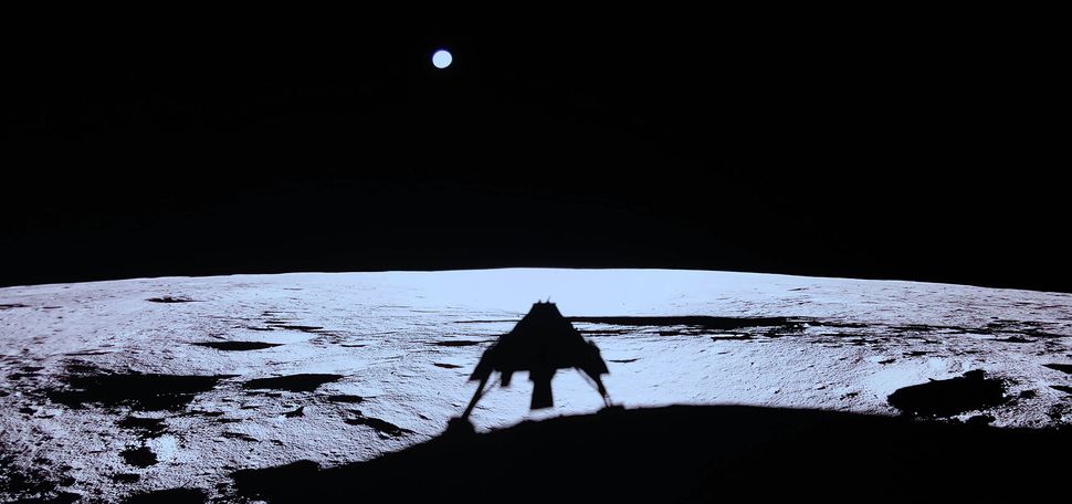 Photo: The LEXI moon lander on the moon.
