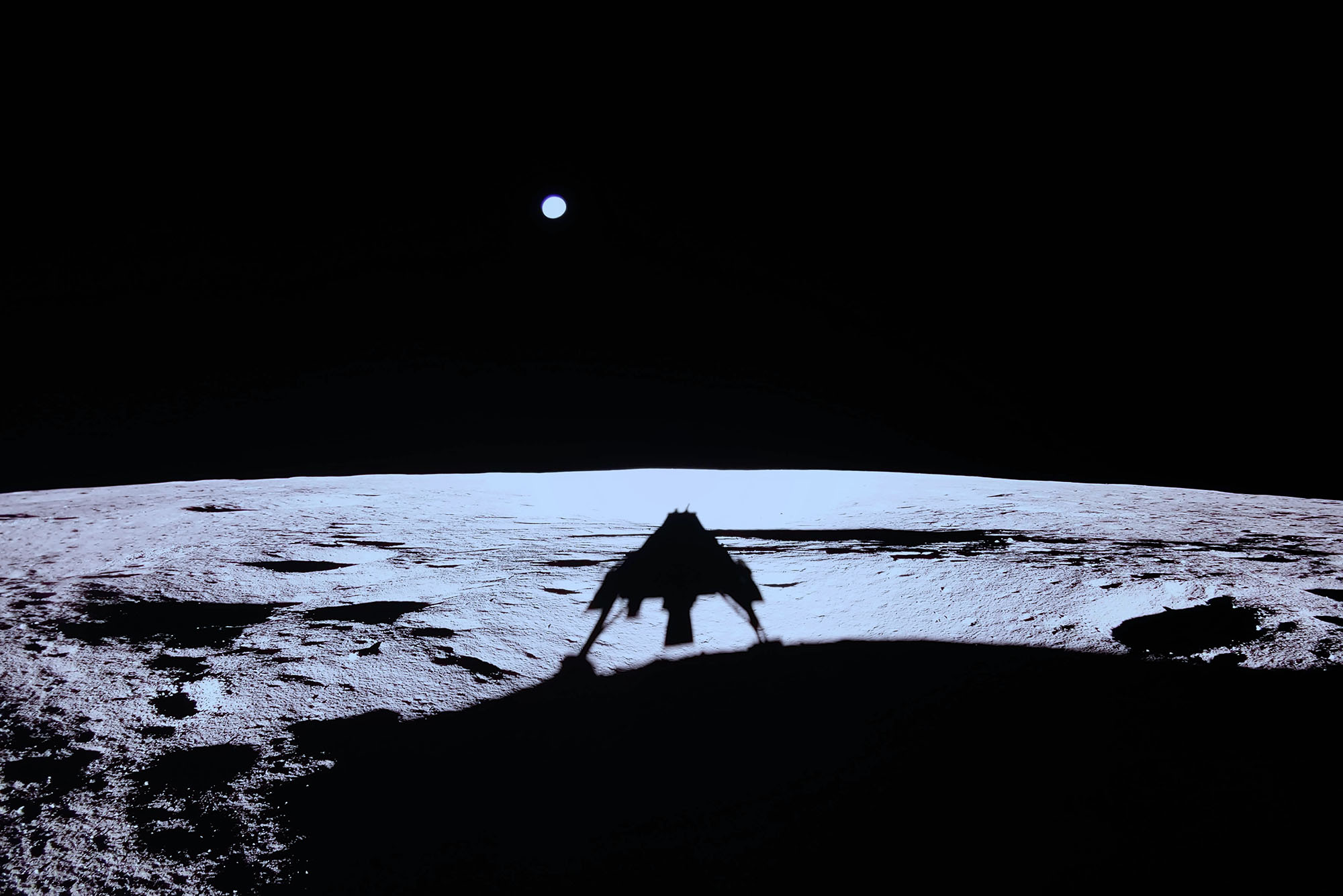 Photo: The LEXI moon lander on the moon.