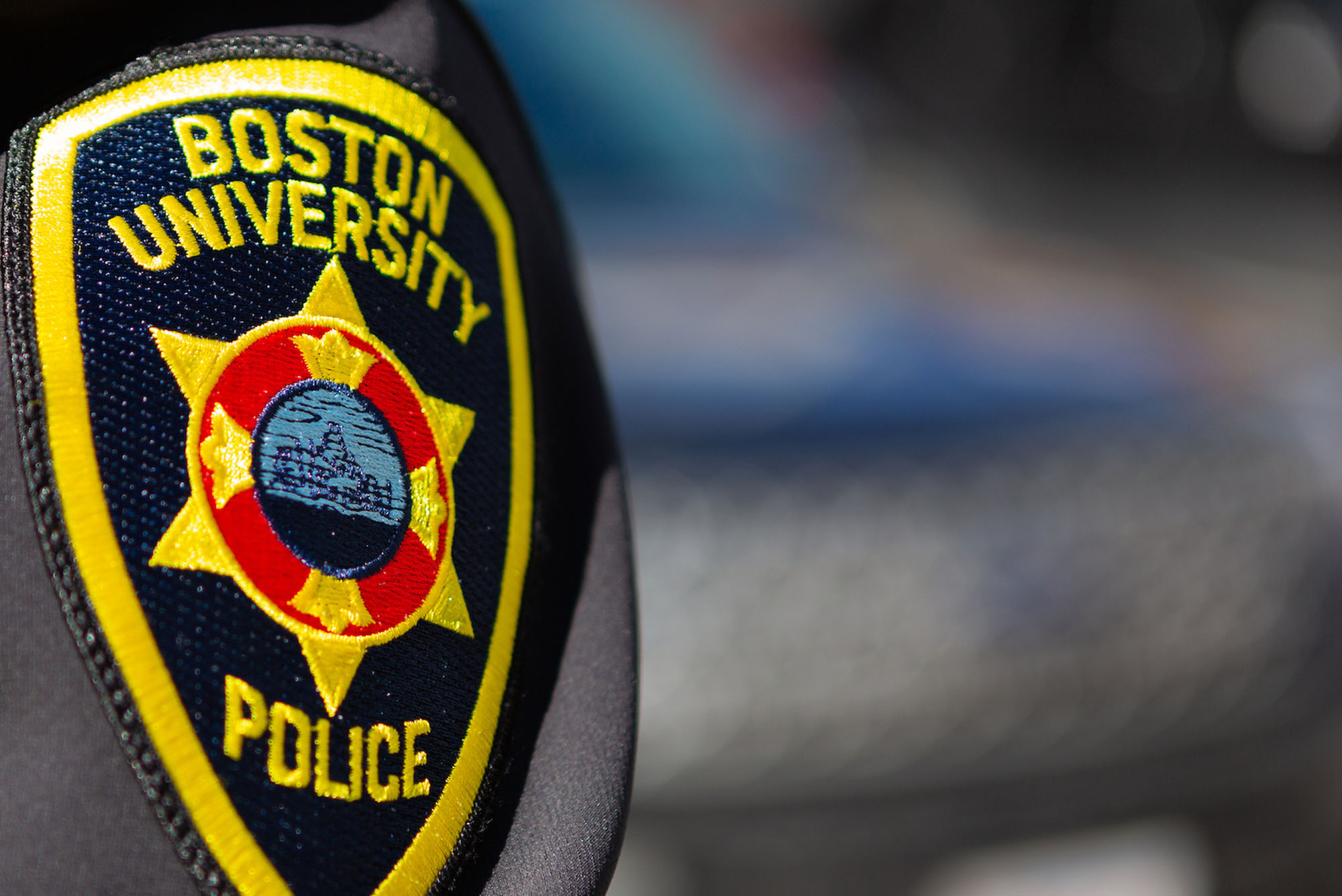 Photo: A police patch that reads "Boston University Police"