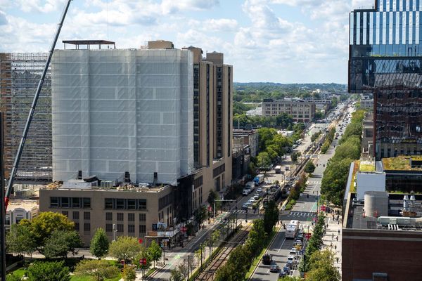Photo of construction projects ongoing on BU's campus