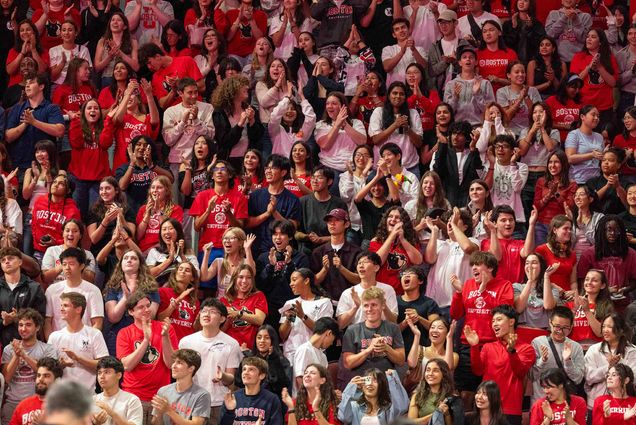 Photo: A wide shot of new students admitted into BU.