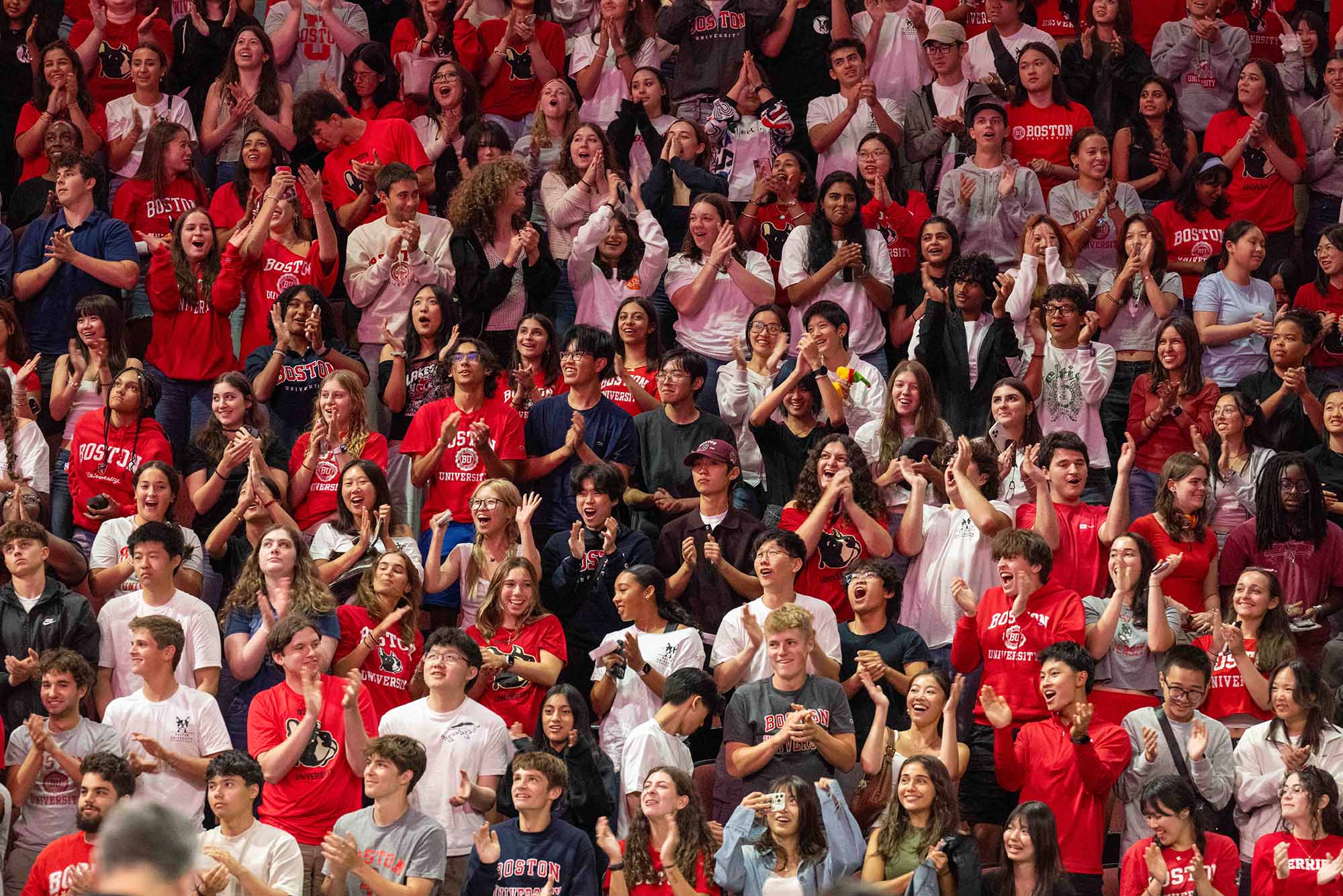 Photo: A wide shot of new students admitted into BU.
