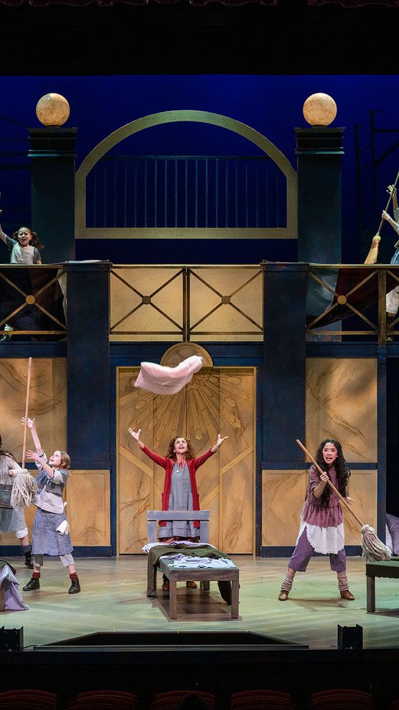 Photo: A group number during the musical "Annie" featuring the orphans