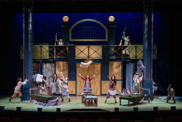 Photo: A group number during the musical "Annie" featuring the orphans