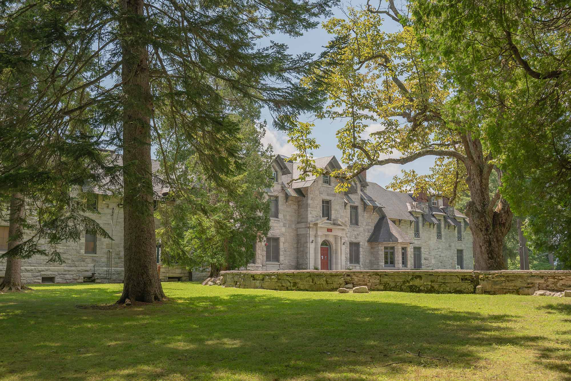 Photo: The building that houses the Boston University Tanglewood Institute with trees in front of it