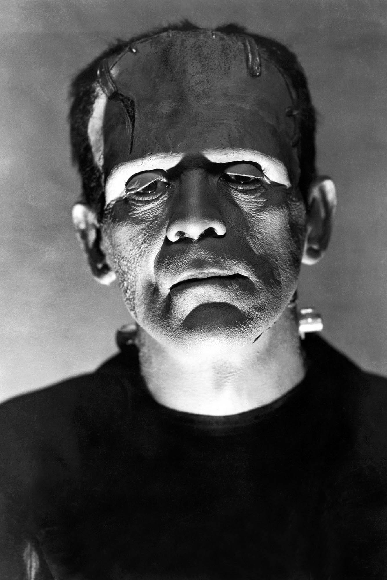 Photo: A black and white photo of 1931's Frankenstein.