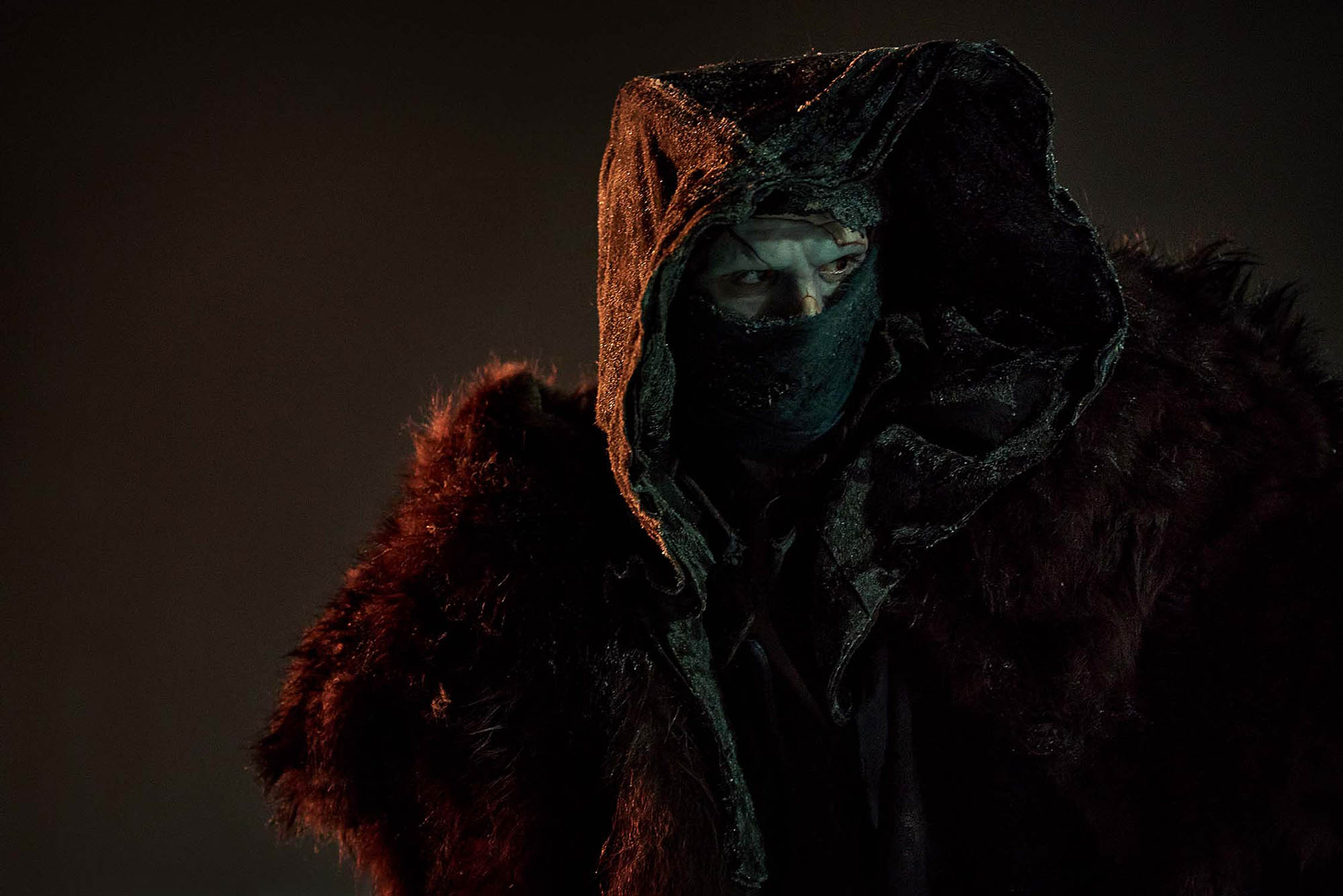 Photo: A still of Jacob Elordi as The Creature from del Toro's Frankenstein