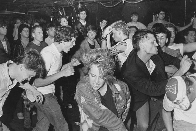 Photo: People dancing to punk music at The Rat in allston
