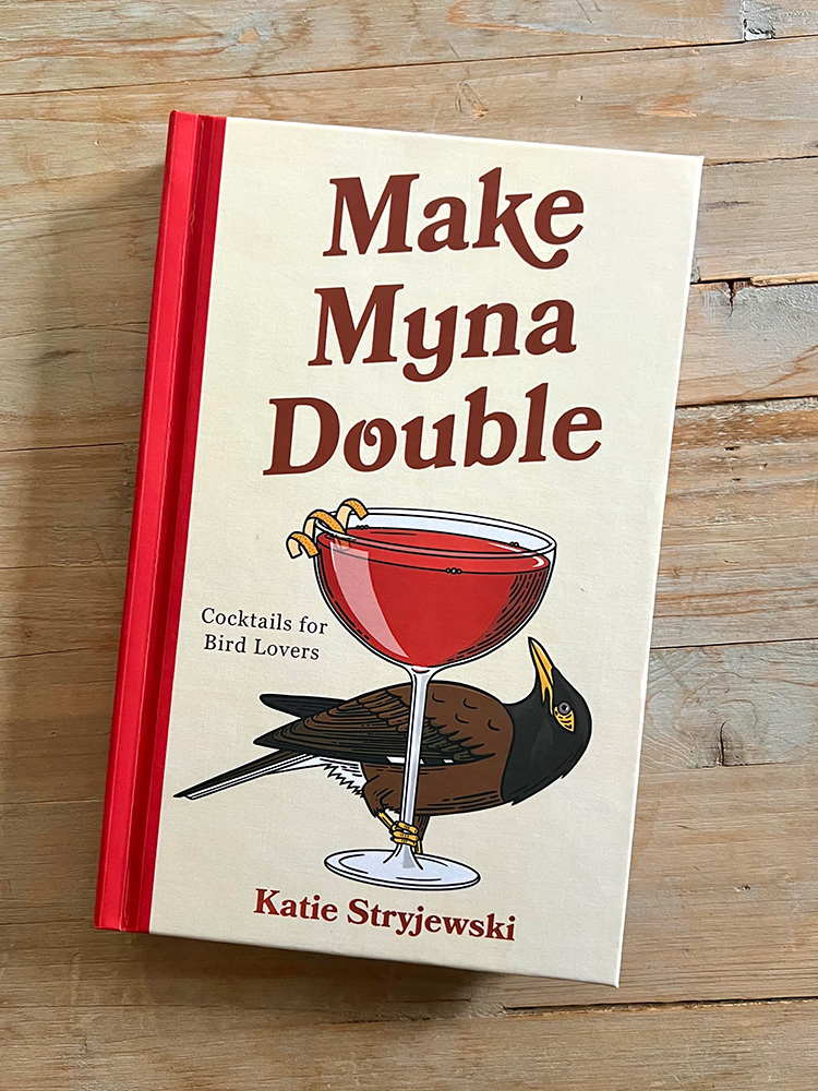 Photo: Book cover for "Make Myna Double" a book about bird-themed alcoholic drinks