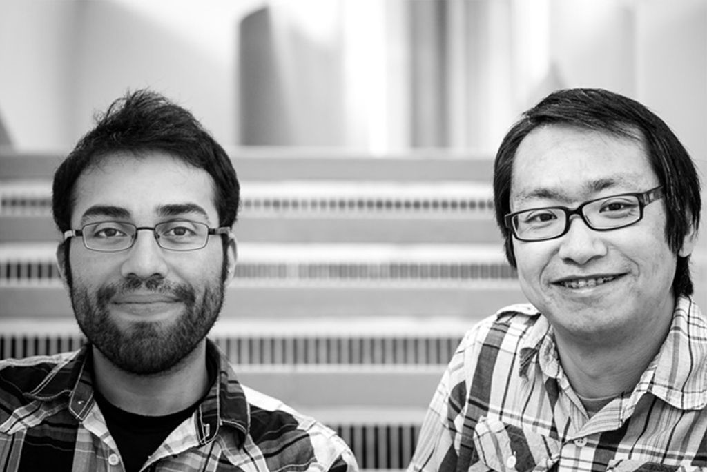 Photo: Ramirez with his late friend and research partner, Xu Liu, who collaborated with him on memory studies. Photo courtesy of Steve Ramirez