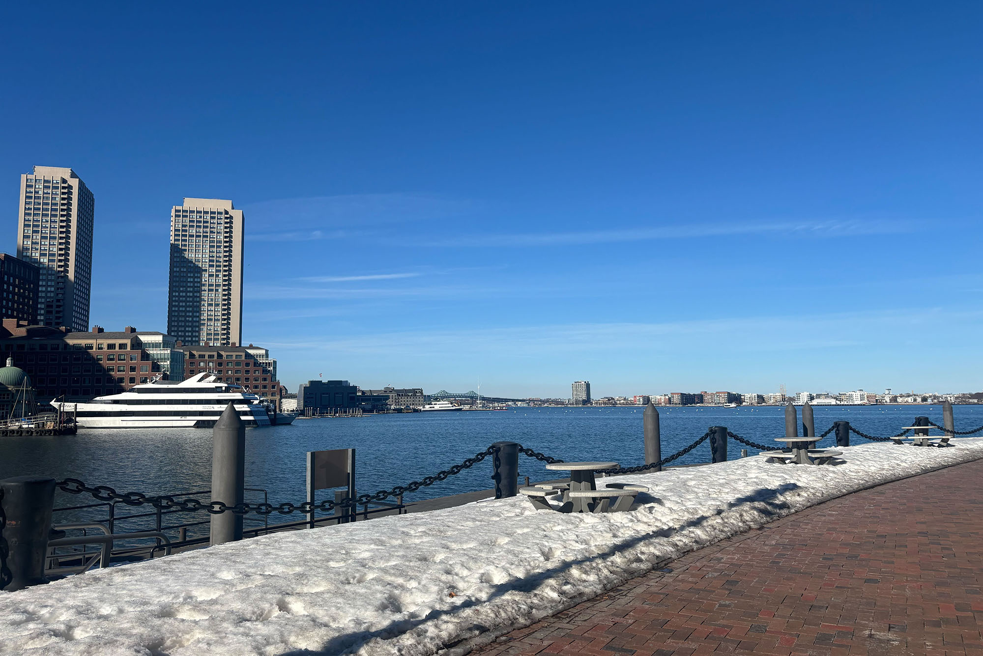 Photo: Boston Harbor Walk in Seaport/Fort Point in Boston